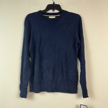 Charter Club Womens M Intrepid Blue Button Detail Knit Sweater NWT CJ80 - £23.05 GBP