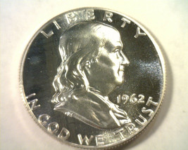 1962 FRANKLIN HALF DOLLAR GEM / SUPERB PROOF CAMEO GEM / SUPERB PR CAM N... - $55.00