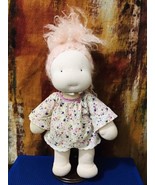 Vintage Classic 16&quot; Waldorf Cloth Doll Floral Dress Stuffed Doll - £195.56 GBP