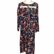 The Vermont Country Store Long Sleeve Floral Print Pullover Dress size M... - £25.54 GBP