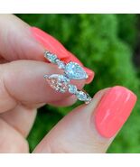 2 Pietra 2.02Ct By-Pass Pera Rosa Lab Cresciuta Diamante Fidanzamento An... - $1,306.34