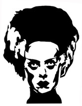 Bride of Frankenstein sticker VINYL DECAL horror Elsa Lanchester Marry Shelley  - $7.12