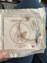 New Sealed ALEX &amp; ANI Faith Charm Bracelet Bling Silver Plated NWT - £20.03 GBP