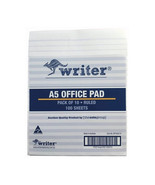 Writed A5 Bank Ruled Office Pad 50gsm (Pack of 10) - £29.87 GBP
