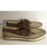 Polo Ralph Lauren Franz Mens Boat Shoes Canvas Sneakers Deck Size 13 Bro... - $35.75 CAD