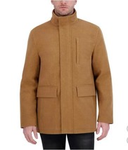 Nautica Mens Coat Tan Full-Zip Pockets Stand-Up Collar Wool Blend Heavyw... - $1,657.30 MXN