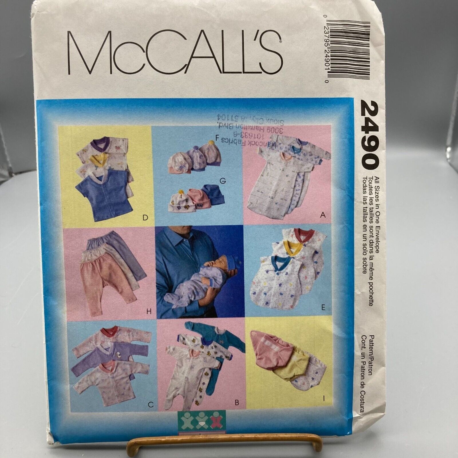 Primary image for UNCUT Vintage Sewing PATTERN McCalls 2490, Preemie Wear 1999 Infants Layette, 9