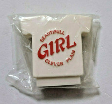 T-shirt Eraser with Case MITUSKAN Old Vintage Rare Rerto White Ver,GIRL - $27.67