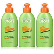 NEW Garnier Fructis Style Anti-Humidity Smoothing Milk 5.10 Ounces (3 Pack) - £27.69 GBP