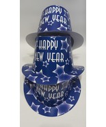 Lot of 3 Beistle Happy New Year Paper Top Hat, Blue, Age 14+ - $272.68 MXN