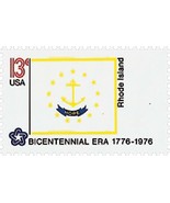 1976 13c Rhode Island State Flag, Bicentennial Era Scott 1645 Mint F/VF NH - $1.19