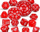 15 Pieces Complete Polyhedral Dice Set D3-D100 Spherical Rpg Dice Set In... - $17.99