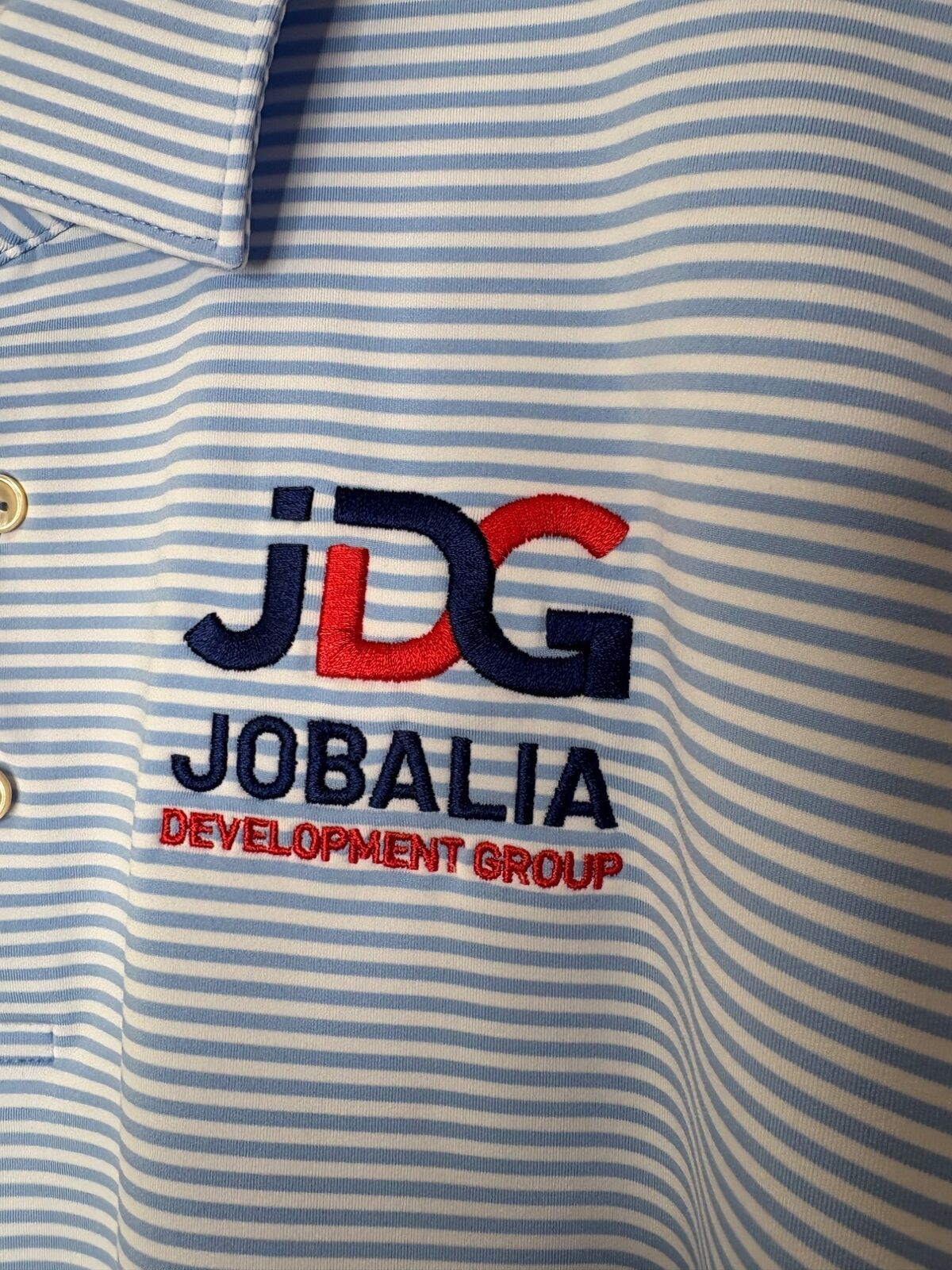Peter Millar Summer Comfort Striped Polo Shirt XXL JDG Logo New Golf Beach Drink Item image 3