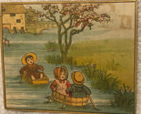 Children In Row Boats Playing In The Water Victorian Trade Card VTC 3 - $6.92