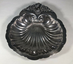 Baroque By Wallace 277 Silverplate Candy Serving Dish Clam Shell Ornate 5” - £12.46 GBP