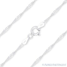 2.2mm Singapore Link Solid Italy 925 Sterling Silver Rope Italian Chain ... - $25.73+