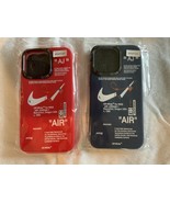 New Set of 2 iPhone 13 PRO NIKE AIR Case Red Dark Blue - $222.41 MXN