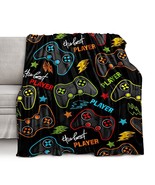 Lirs Bedding Gaming Throw Blanket 60&quot; X 50 Super Soft, Fleece, Gamer Gif... - $44.99