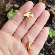 Vintage Dainty Gold Bird Stick Pin Lapel Brooch - $24.99