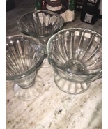 3 Glass Candle Dishes - $30.03 CAD
