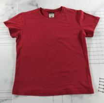 Columbia T-Shirt Damen Mittelrot Kurzärmlig Baumwollmischung Xcq Authent... - $14.84