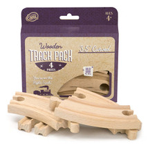 3.5&#39; Curved Wooden Train Tracks, 4-pack - $20.49