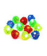 C&amp;H Solutions Novelty 24 ct Flashing LED Bumpy Rings Blinking Soft Jelly... - $273.81 MXN