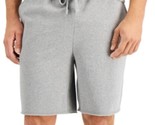 Sun + Stone Mens Regular-Fit Garment-Dyed 8&quot; Fleece Shorts in Pewter Gre... - $19.94