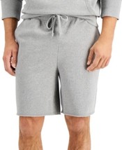 Sun + Stone Mens Regular-Fit Garment-Dyed 8&quot; Fleece Shorts in Pewter Grey-Size L - £15.69 GBP