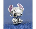 925 Sterling Silver Disney  Lilo &amp; Stitch Charm With Enamel - $17.80