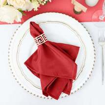 25 Pcs Red Polyester 17X17&quot;&quot; Table Napkins Wedding Party Kitchen Linens Sale Gif - £24.29 GBP