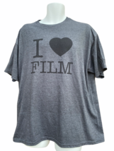 I Love Film T Shirt Men’s XL Gray Twin City Film Feast - £11.60 GBP