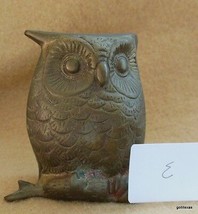 Vintage Mid Century Owl on Branch Brass India 2.75&quot; E - £10.85 GBP