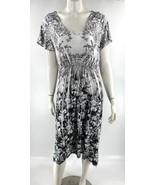 One World Live Let Live Maxi Dress Size Large Black White Rhinestone Lac... - $817.23 MXN
