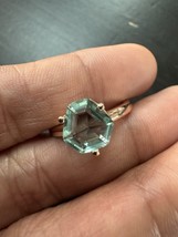 585 14K RG Stamped Aqua Marina Gemstone Size 7 Ring - $911.17 MXN