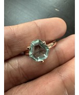585 14K RG Stamped Aqua Marina Gemstone Size 7 Ring - $911.17 MXN