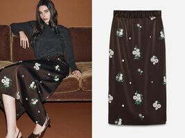 $119 ZARA SOLDOUT ZW COLLECTION LIMITED EDITION SEQUINED EMBROIDERED SKI... - $89.00