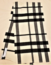 Eugenia Kim Long Scarf 100% Merino Wool Size-OS Ivory/Black Plaid pattern - £117.69 GBP