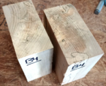 TWO (2) SPALTED BEECH BOWL BLANK LATHE TURNING LUMBER WOOD 6&quot; X 6&quot; X 3&quot; B4 - $34.60