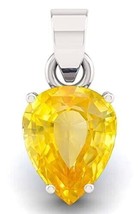 Ciondolo in argento placcato con zaffiro giallo certificato (Pukhraj) da... - £396.68 GBP