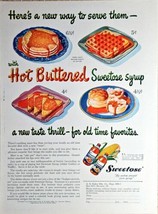 1948 SWEETOSE Syrup Buttered Pancakes-Waffles-Bottled-Biscuits-Vintage P... - $9.99