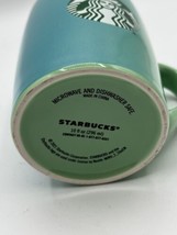 Starbucks Coffee Mug Tea Cup 2021 Teal Aqua Siren Logo 10 oz Ceramic - £6.31 GBP