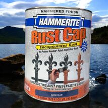 Hammerite Rust Cap Hammered Finish Dark Blue Paint HTF ONE GALLON 43125 - €182,55 EUR