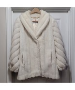 Vintage 80’s Monterey Fashions White Faux Fur High Pile Coat Women’s 14 USA - €96,86 EUR