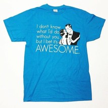 MEN&#39;S BET IT&#39;S AWESOME BLUE COTTON XL MEN TEE - £9.70 GBP