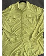 Eddie Bauer  Green Button Up Shirt Roll Tab Sleeve Women&#39;s XL Tall - $24.73 CAD