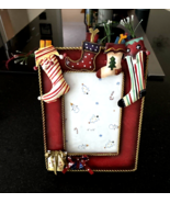 Christmas Picture Frame 3D Red Stockings Gifts Holiday Decor Holds 4x6&quot; ... - $19.79