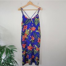 Lush | Tropical Floral Slip Dress with Pockets, womens size large - £14.64 GBP