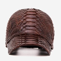 Boss Dark Brown Python Leather Cap image 4