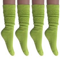 AWS/American Made Long Slouchy Scrunched Knee Socks 4 Pairs Shoe Size 5 to 10 (A - £15.12 GBP